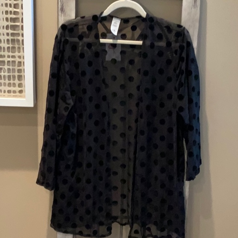 NWT Mesh Topper with Polka Dots - Picture 3 of 5